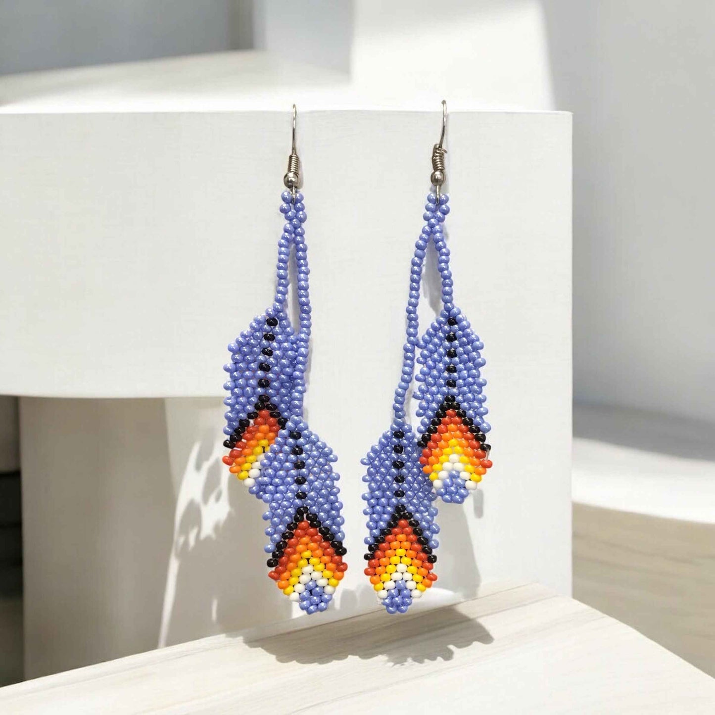 OldTribes™ Lavender Feather Earrings