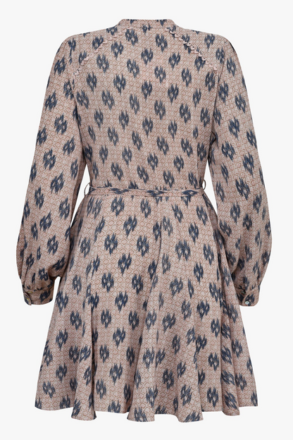 Steph Printed Button-Front Midi Dress