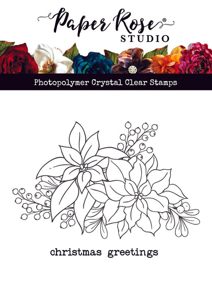 Poinsettia Bouquet Clear Stamp Set 30306