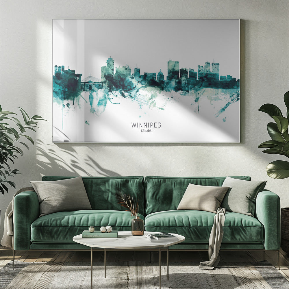 Wandkunst Winnipeg Kanada Skyline