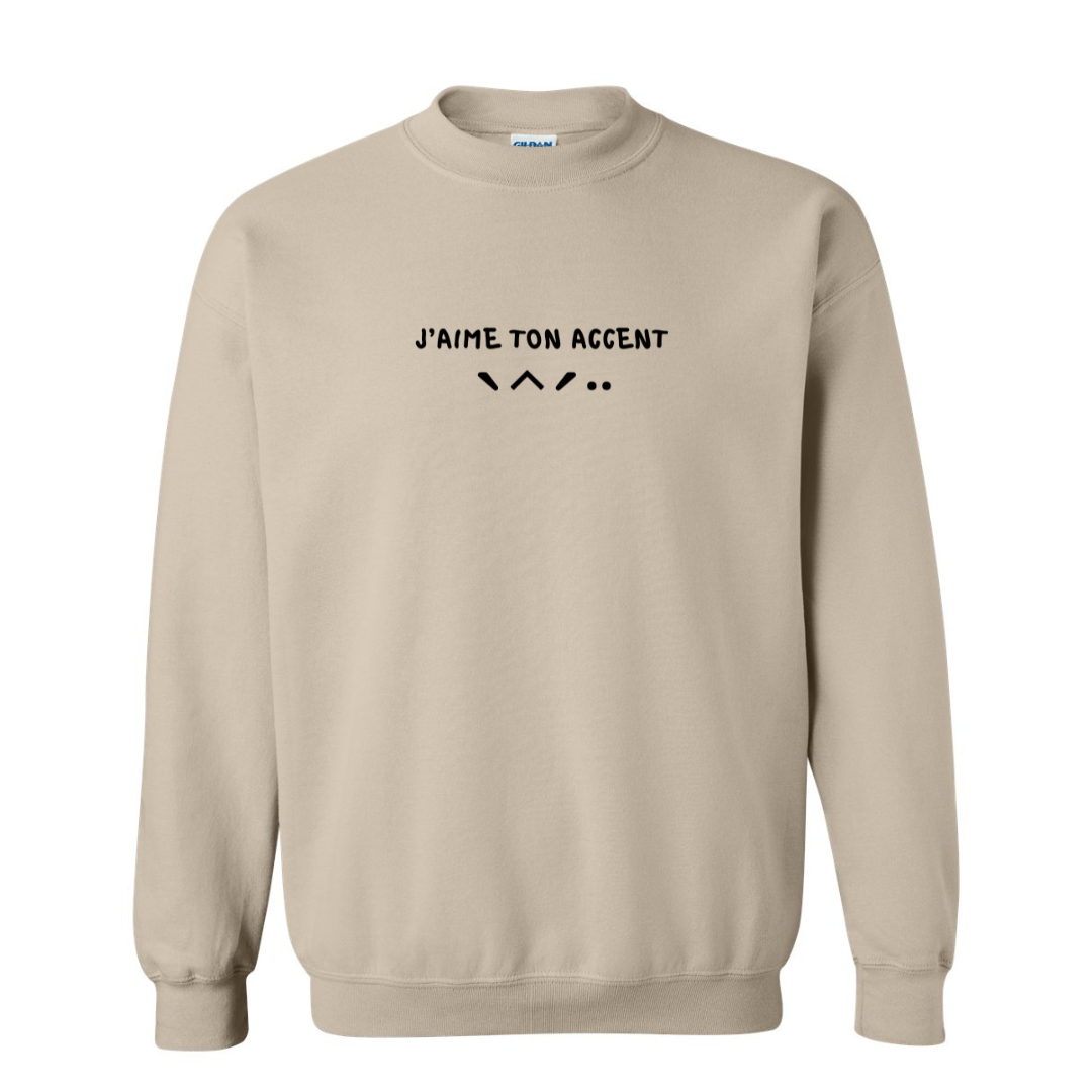 Crewneck "J'aime Ton Accent" brodé