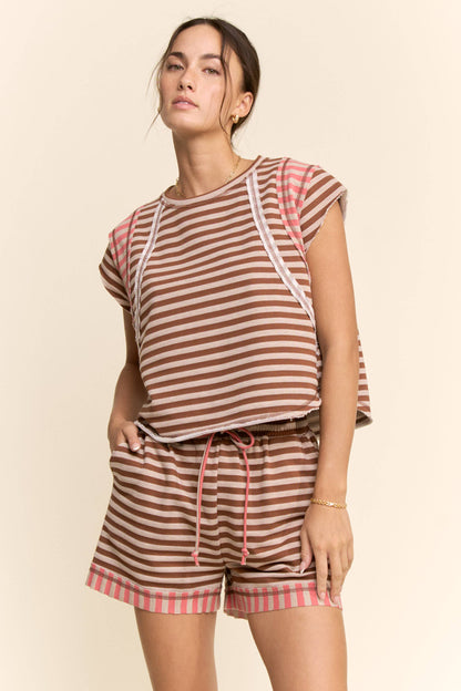Striped Short Set