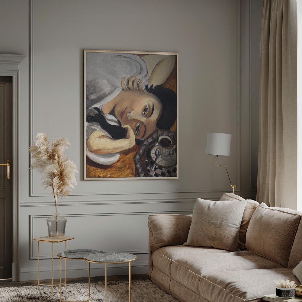 Wall art Lorette Con Una Tazza Di Caffe 1916