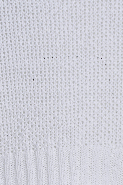 Women's Knit Boat-Neck Sweater with Short Sleeves