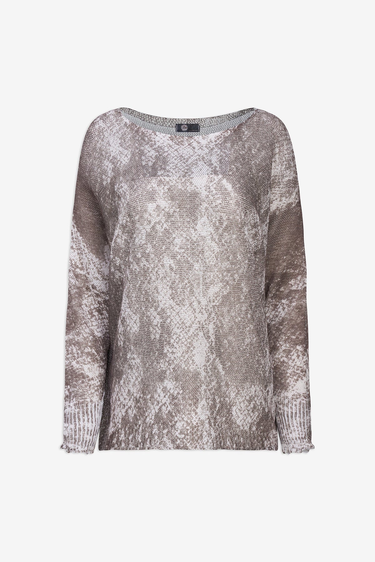 Women's Printed Boat-Neck Sweater