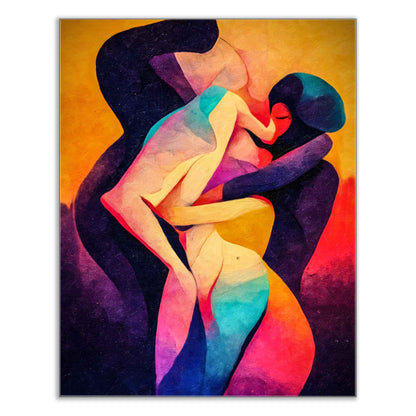 Leinwandbild-Abstrakte Liebe-Wandkunst