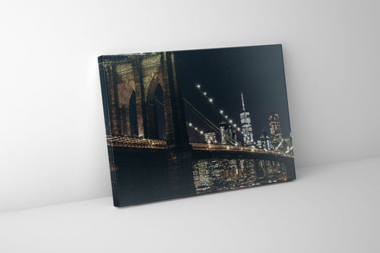 Cities Skyline-NYC Bridge-Leinwand-Wanddeko