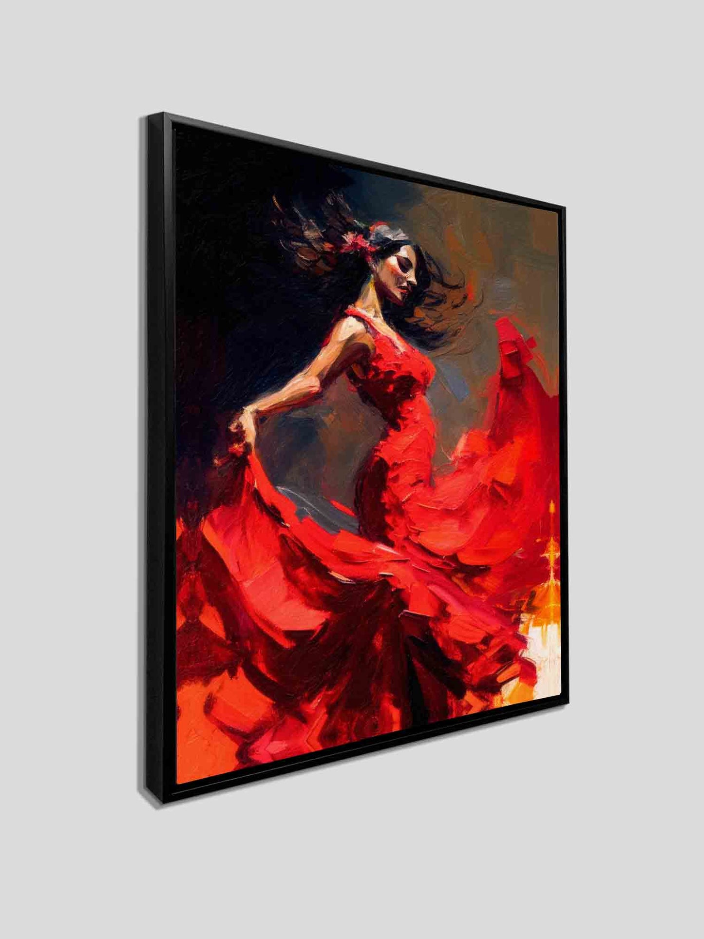 Wandkunst – Das rote Kleid – Edle Kunstwerke. Goldlack