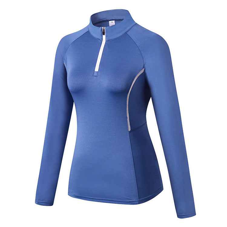 Women's Yoga Stand Collar Sweater – Long Sleeve Fitness Training Top