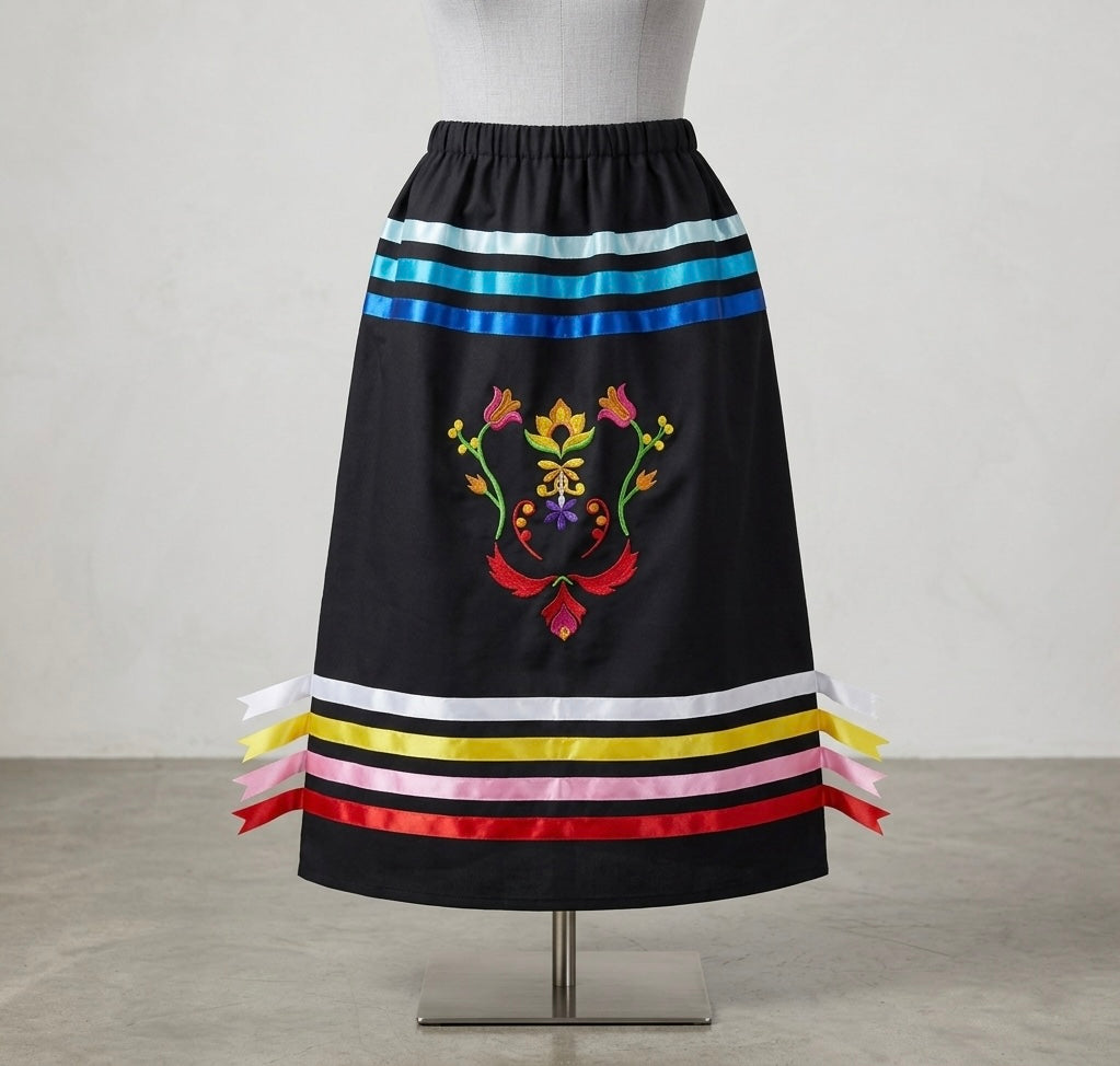 Metis Floral Ribbon Skirt