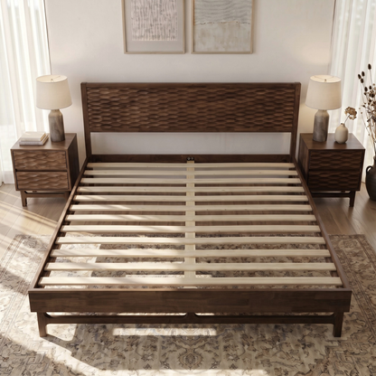 Elara Solid Wood Bed Frame