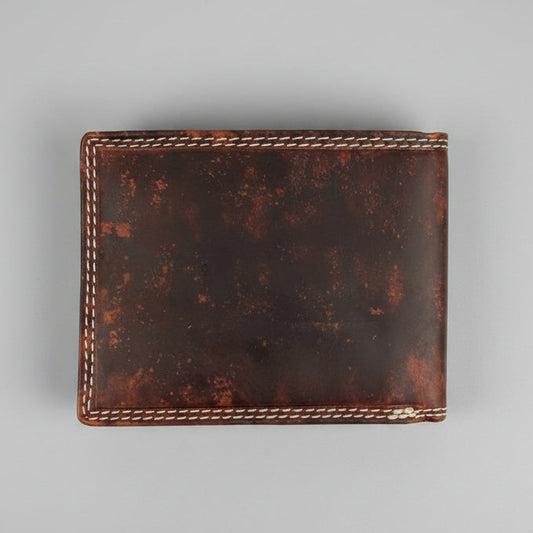 Men’s Cow Leather Canada Embossed Bifold Wallet