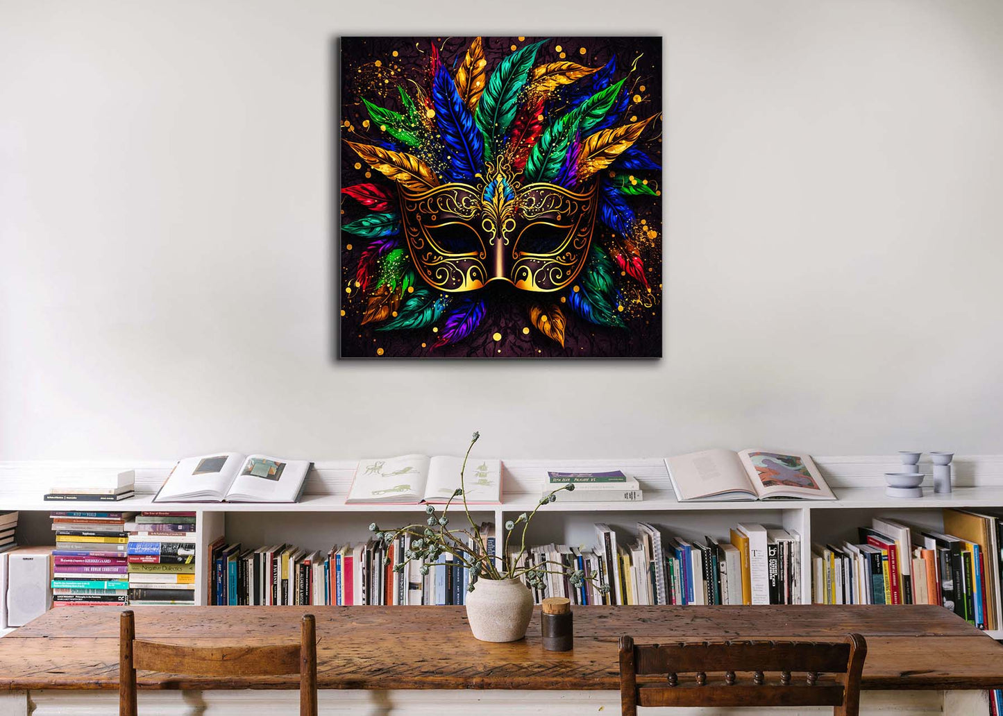 Leinwandbild – Bunte Maske – Wandkunst