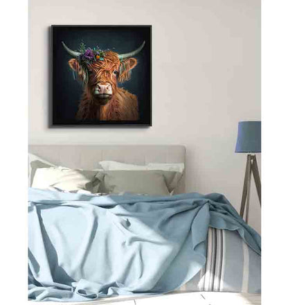 Natur-Wandkunst – Bisons und Blumen – Leinwanddruck