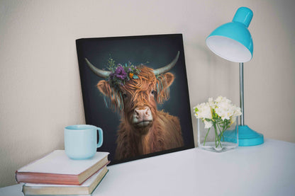 Natur-Wandkunst – Bisons und Blumen – Leinwanddruck