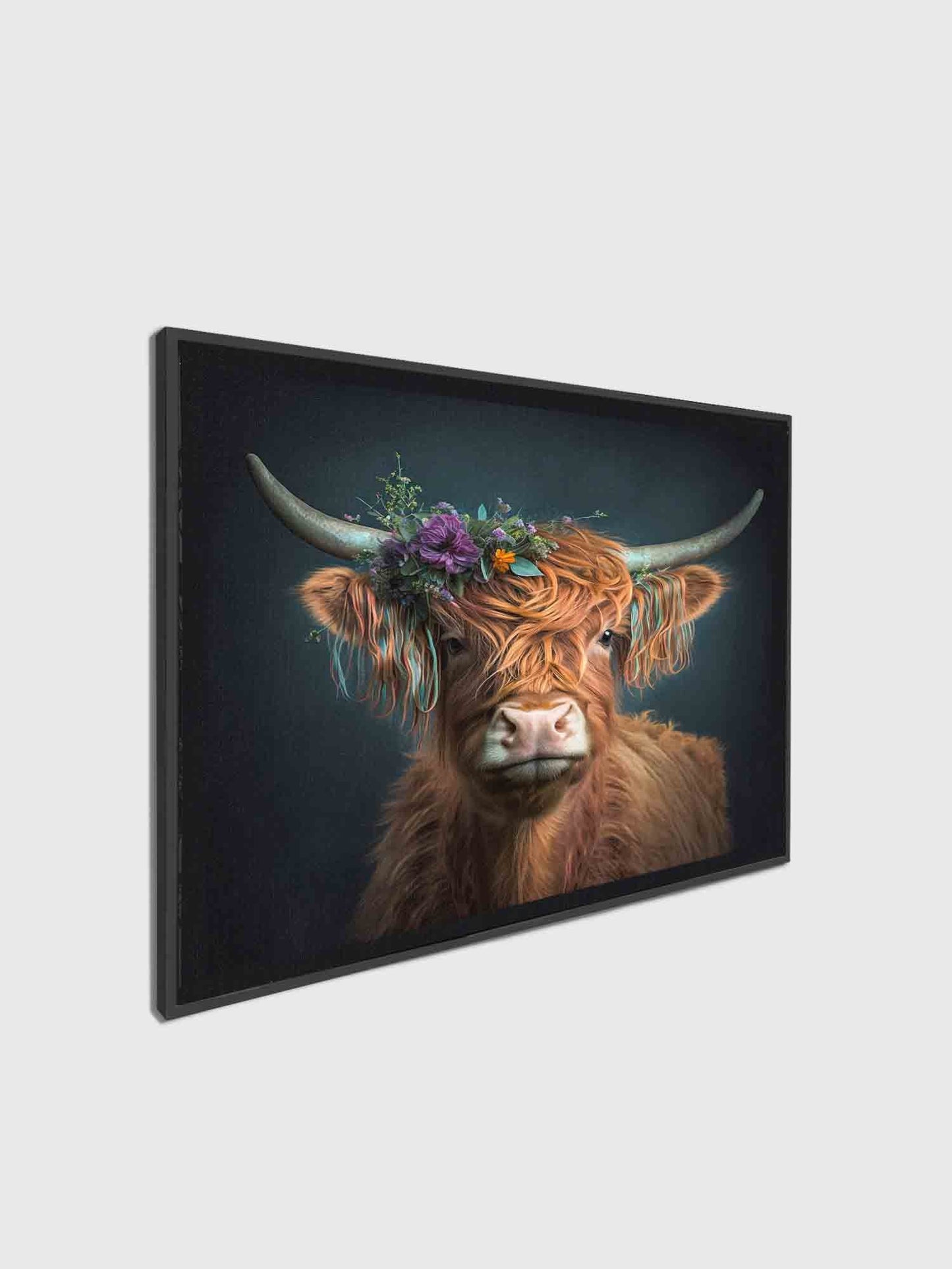 Natur-Wandkunst – Bisons und Blumen – Leinwanddruck