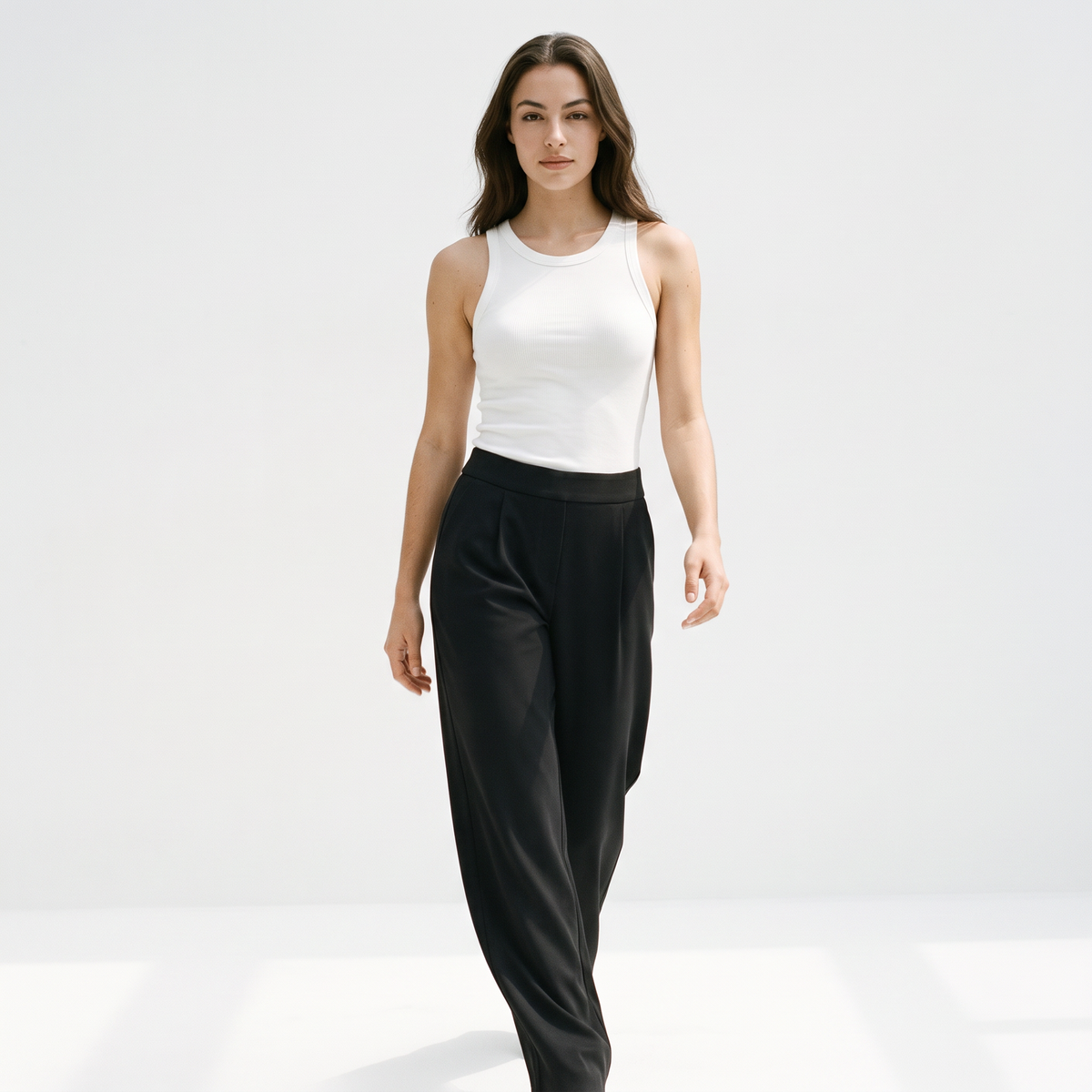 Luxeflow - Elevated Wide Leg Sweatpants Trouser Pants Black