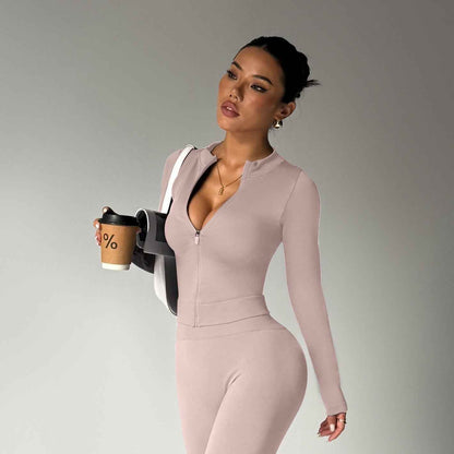 Women’s High-Waisted Yoga Set – Fashionable Casual Sports & Workout Outfit