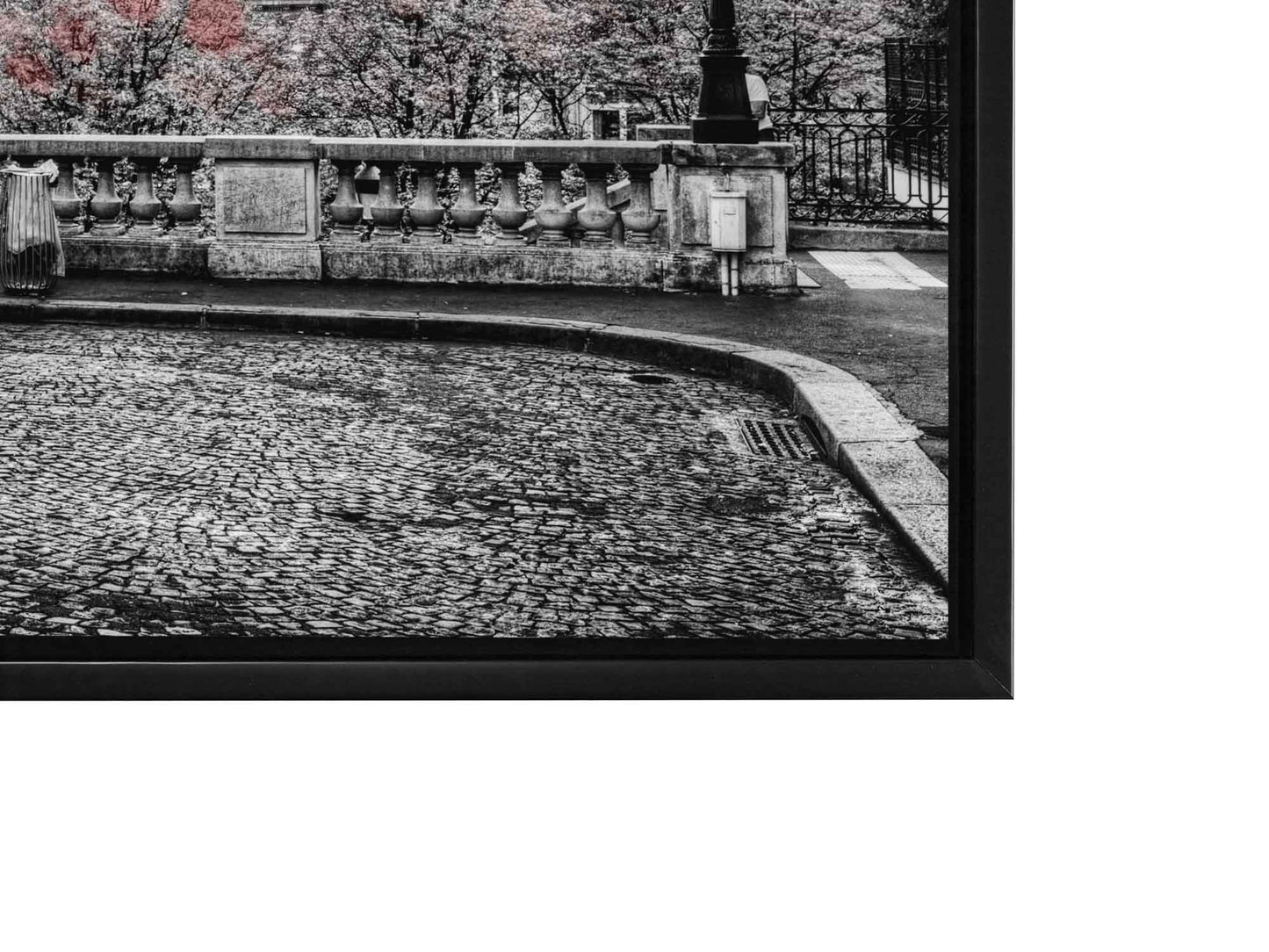 Leinwandbild - Eiffelturm Schwarz Weiß Rot - Wandkunst