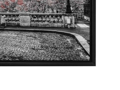 Leinwandbild - Eiffelturm Schwarz Weiß Rot - Wandkunst