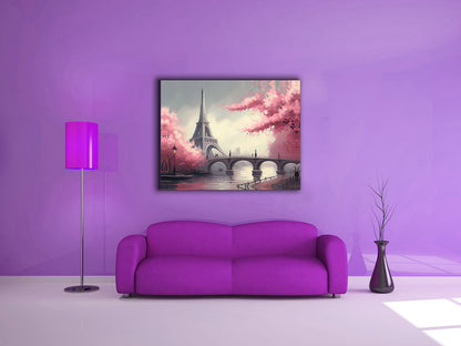 Leinwandbild-Eiffelturm-Wandkunst