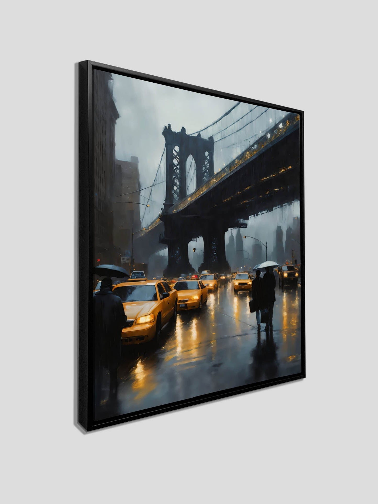 Wandbild – Stilisierte NYC-Brücken-Skyline – Leinwanddruck