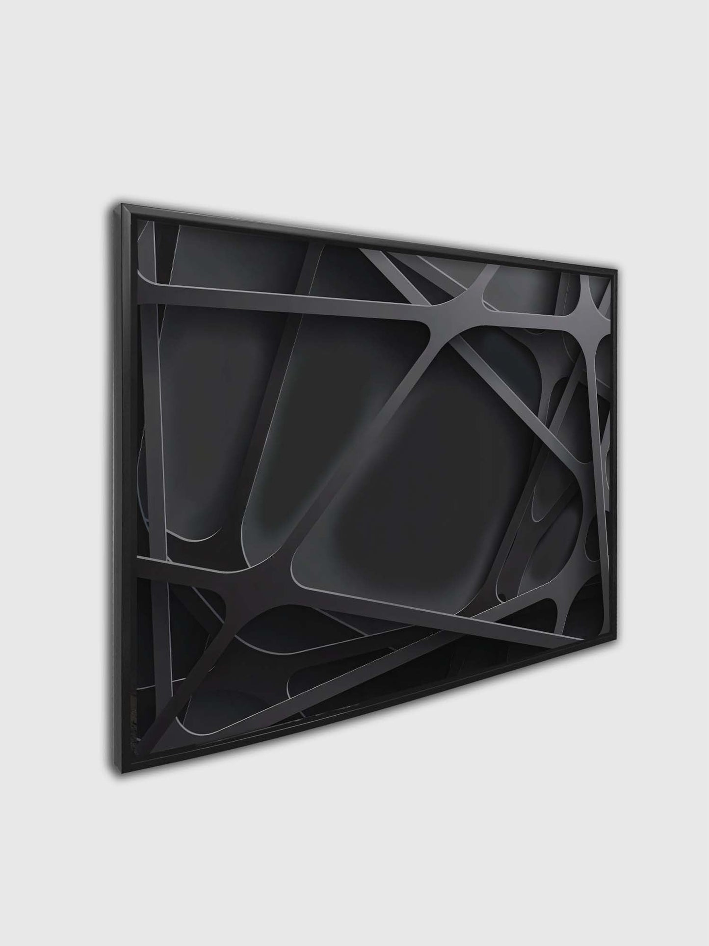 Wandkunst – 3D Schwarz – Leinwanddruck – Kunstwerk