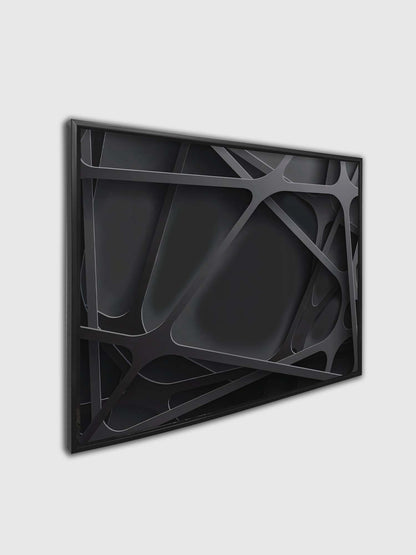 Wandkunst – 3D Schwarz – Leinwanddruck – Kunstwerk