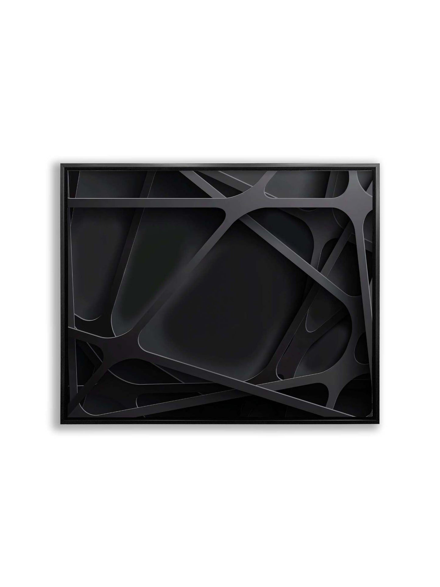 Wandkunst – 3D Schwarz – Leinwanddruck – Kunstwerk