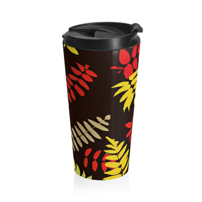 Travel Mug — Colorful Autumn Fern Stainless Steel Tumbler - AURABAGS SHOP