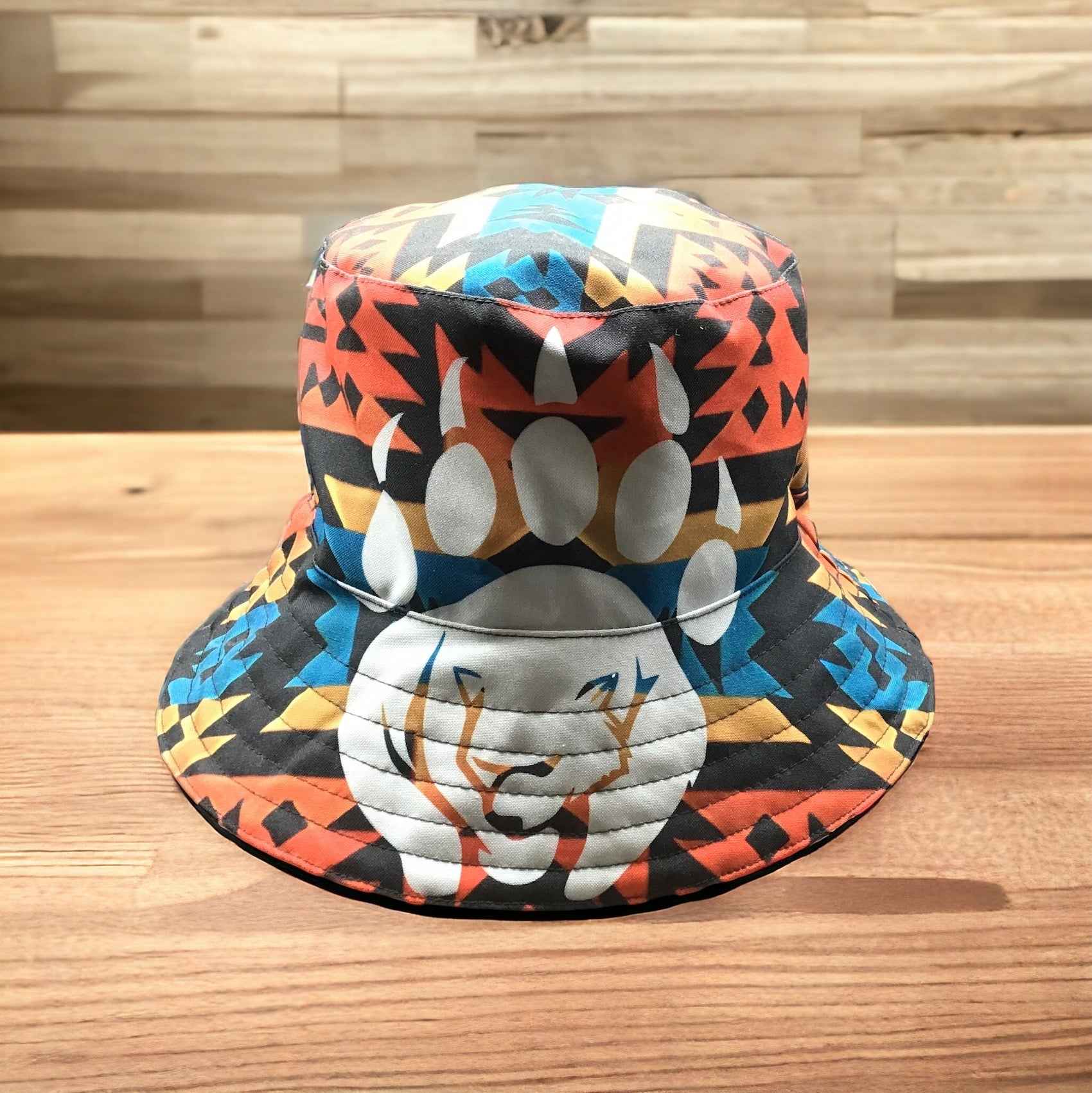 Red Bear Paw Trail Native Style Bucket Hat