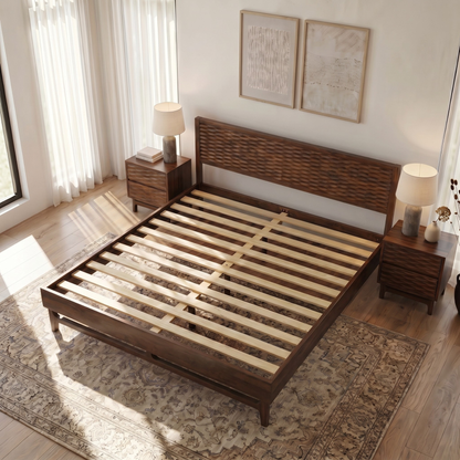 Elara Solid Wood Bed Frame