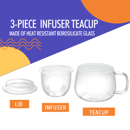 Orange Pekoe Loose Tea and Infusion Tea Cup - Tea Gift Set