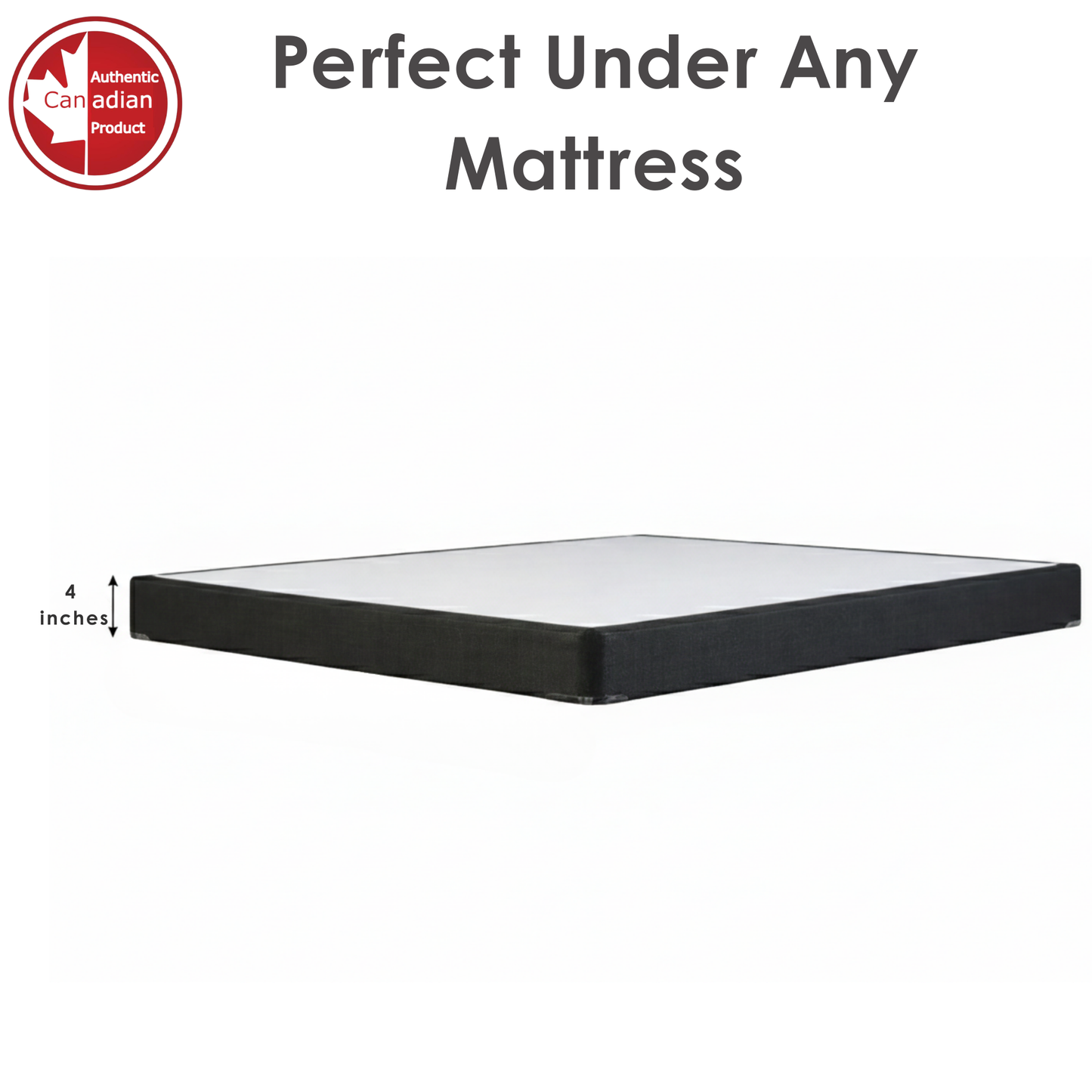 UltraFlex® Premium Massivholz Boxspring-Matratzenunterlage 4" Niedrigprofil – Twin, Double, Queen, King | Premium Hochleistungs-Matratzenbasis, Keine Montage Erforderlich, Kompatibel mit allen Matratzentypen – Hergestellt in Kanada
