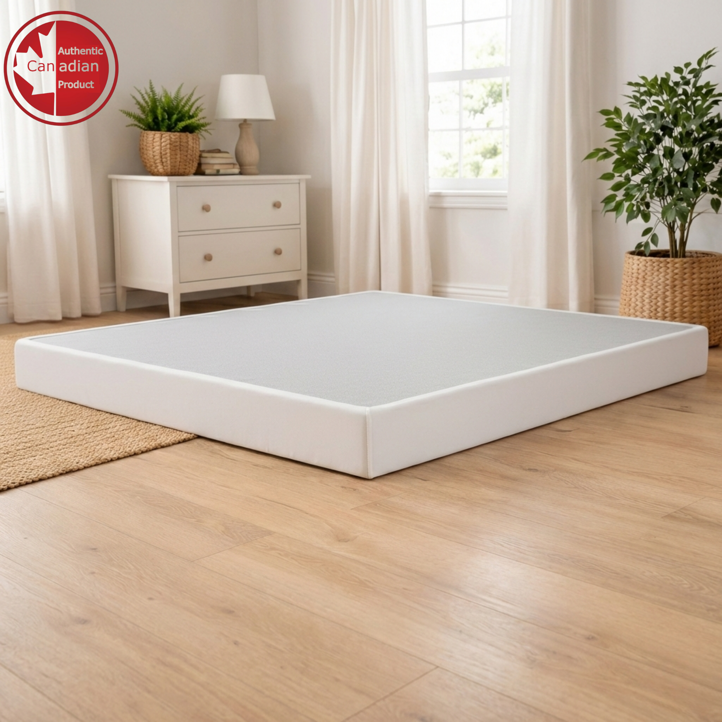 UltraFlex® Premium Massivholz Boxspring-Matratzenunterlage 4" Niedrigprofil – Twin, Double, Queen, King | Premium Hochleistungs-Matratzenbasis, Keine Montage Erforderlich, Kompatibel mit allen Matratzentypen – Hergestellt in Kanada