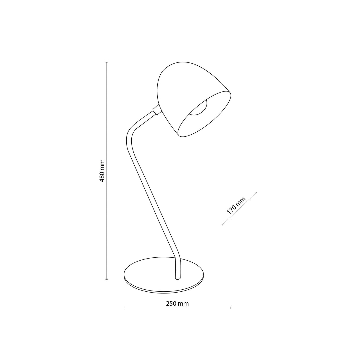 SOHO Black Modern Minimalist Table Lamp for Bedroom & Nightstand
