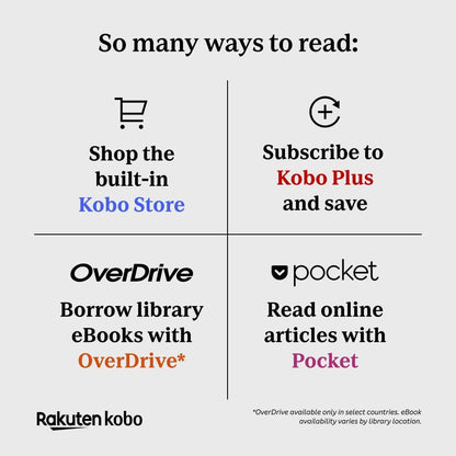 Kobo Clara Colour | Colour eReader | 6” Glare-Free Colour E Ink Kaleido 3 Display | Dark Mode Option | Waterproof | Audiobooks | 16GB of Storage (Black) 🍁 All In One Marketplace Canada