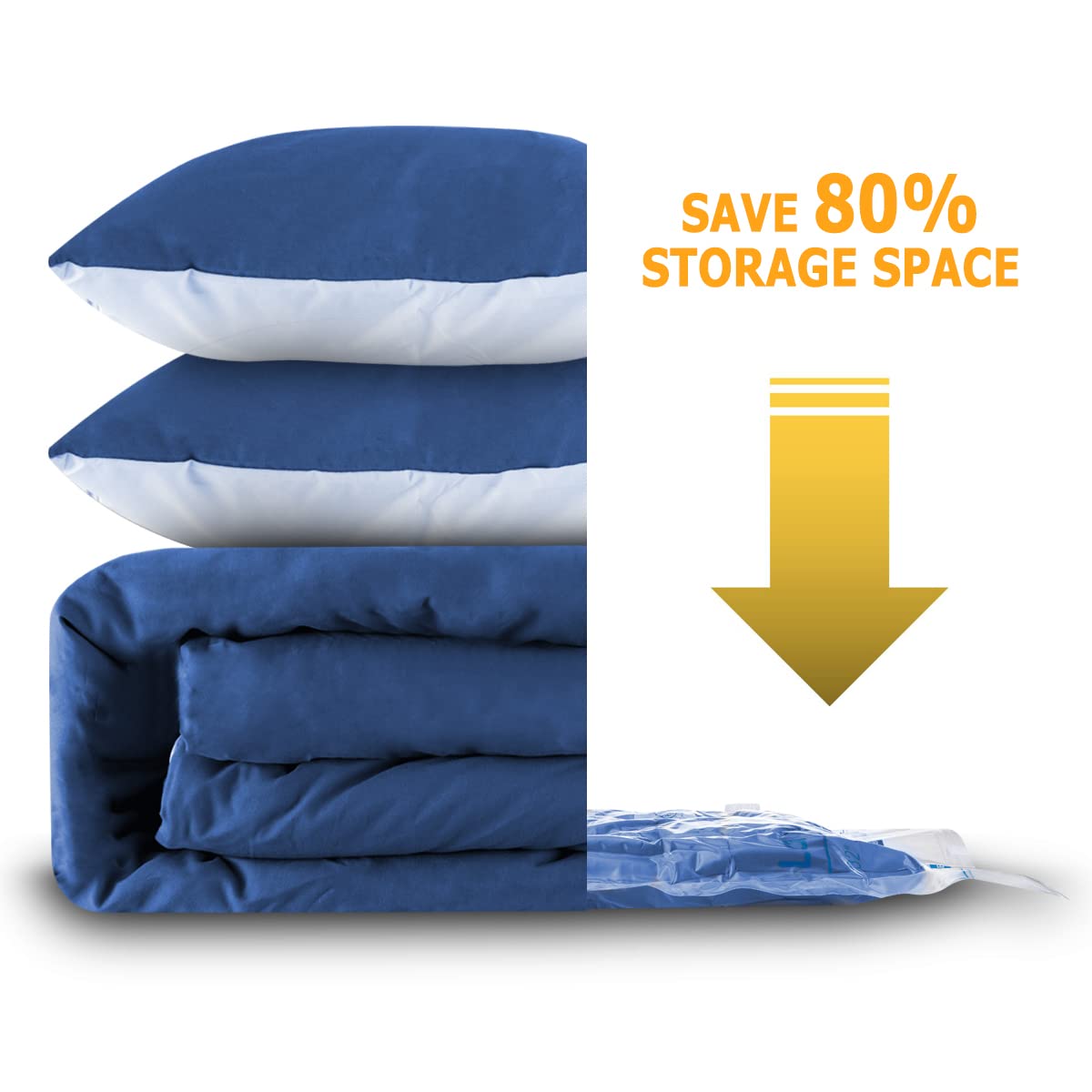 Vacuum Storage Bags 7 Jumbo, Space Saver Sealer Bags,Plastic Packaging Bags,Compression Bags for Clothes, Pillows, Comforters, Blankets, Bedding 🍁 All In One Marketplace Canada