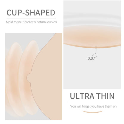 VOCH GALA Nipple Cover for Women 2 Pairs, Reusable Sticky Bra, Ultra Thin Nipple Pasties, Travel Essentials Crème 🍁 All In One Marketplace Canada