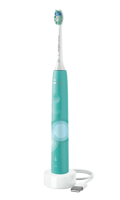 Philips Sonicare 4100 Electric Toothbrush, Sonic Toothbrush with Two Intensity Levels, Pressure Sensor and Timer, Cleansing Blue Prismatic, Model HX3689/23 🍁 All In One Marketplace Canada