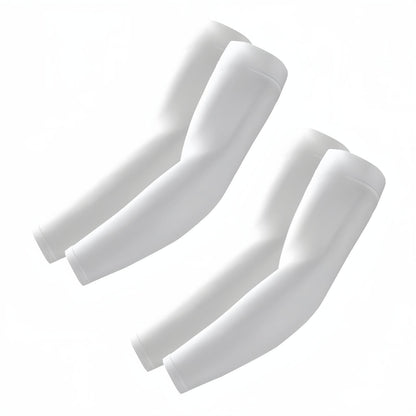 ROXUN 2 Pairs Arm Sleeves, Cooling UV Sun Protection Sports Compression for Men/Women 2 White 🍁 All In One Marketplace Canada