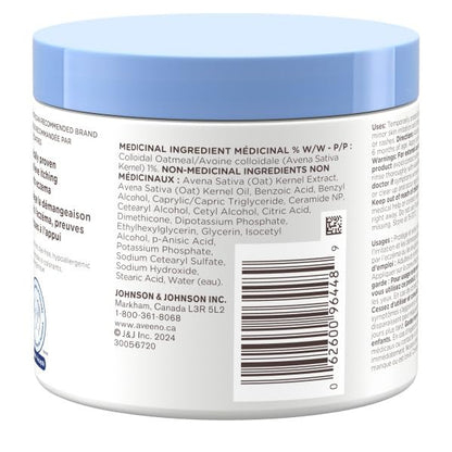 Aveeno Baby Eczema Care Nighttime Balm - Bedtime Body Lotion for itching due to eczema Colloidal Oatmeal + ceramide - Fragrance Free, Pack of 2 (622g Total)