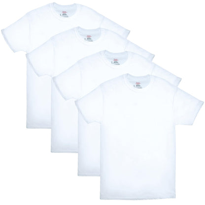 Hanes Men's ComfortSoft 4 Pack Cotton Crewneck T-Shirt, White, Large 🍁 All In One Marketplace Canada
