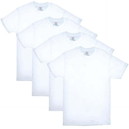 Hanes Men's ComfortSoft 4 Pack Cotton Crewneck T-Shirt, White, Large 🍁 All In One Marketplace Canada