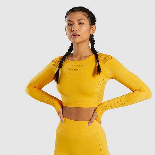 Quick-Drying Seamless Yoga Wear – Women’s Sports T-Shirt