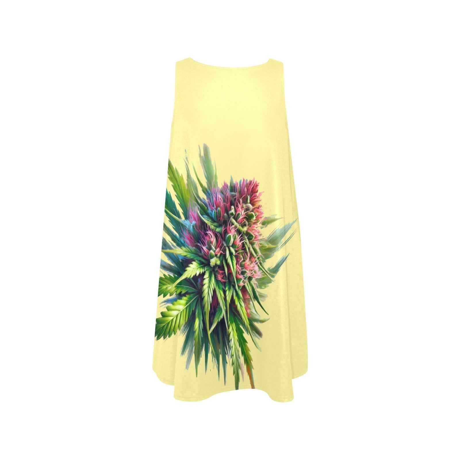 Pink Kush Sleeveless A-Line Pocket Dress