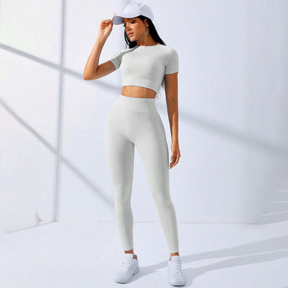 Women’s High-Waisted Yoga Workout Set – 2-Piece Sports Bra & Leggings Activewear Outfit