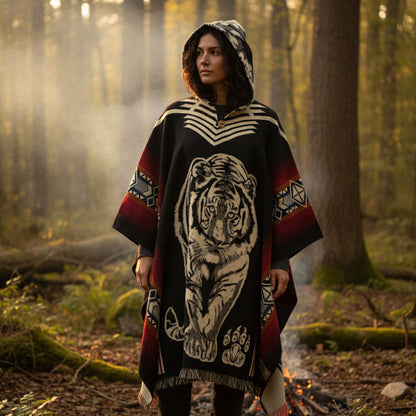 Tiger HandMade Wool Poncho