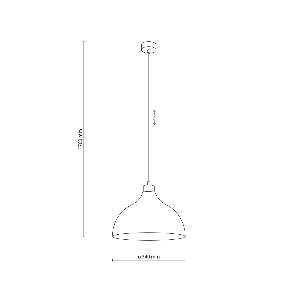 CAP Scandinavian Pendant Light for Kitchen, Hallway & Dining Room