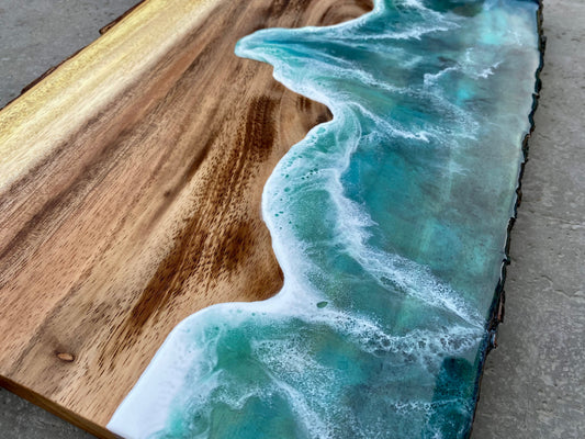 Live Edge Charcuterie Board with Rope Handles - AURABAGS SHOP